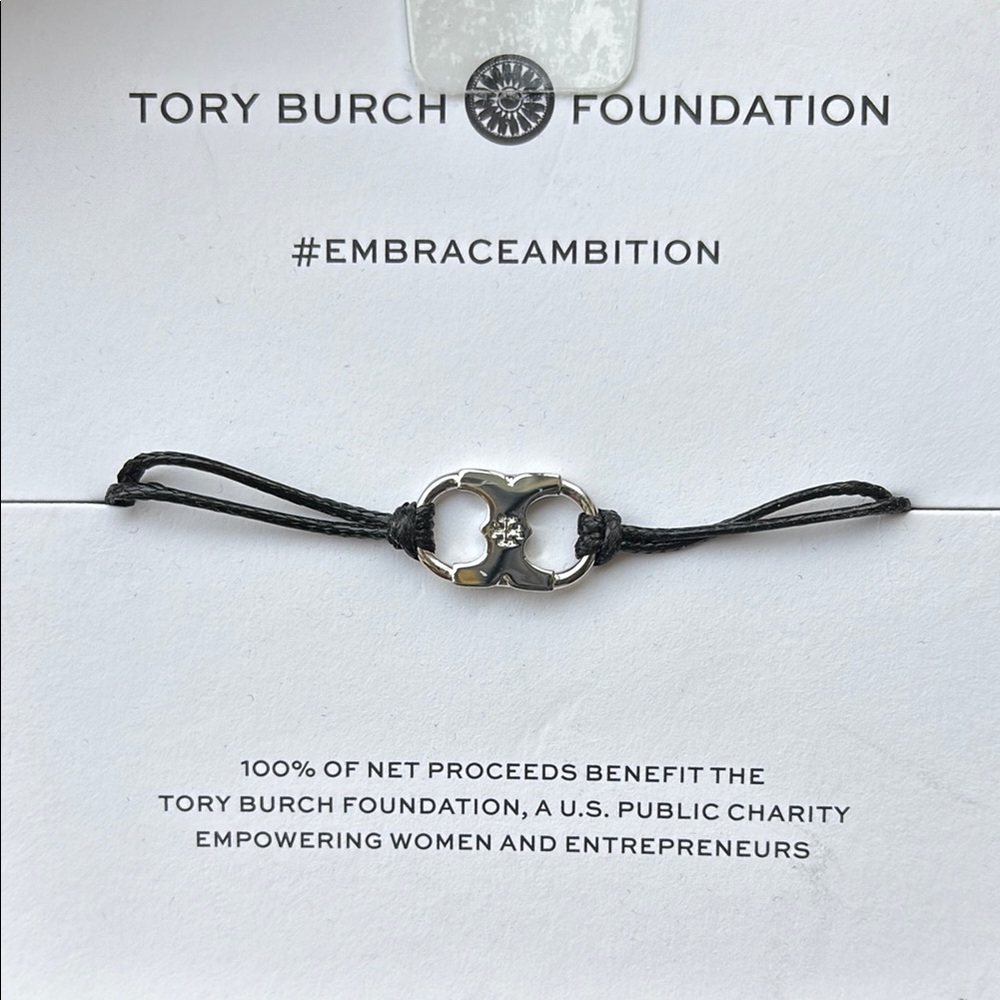 Tory Burch Black and Silver Bracelet